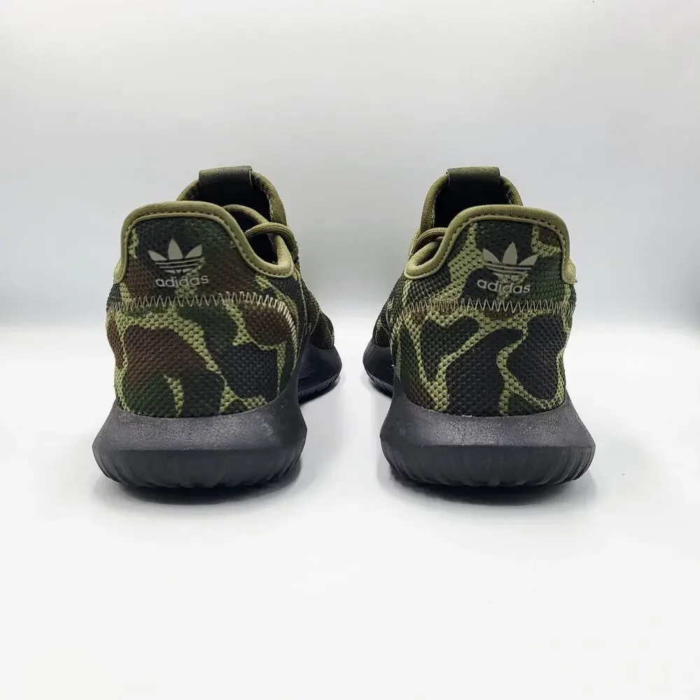 adidas Men's Size 7 Tubuluar Shadow Camo Knit Green & Brown Athletic Sneakers